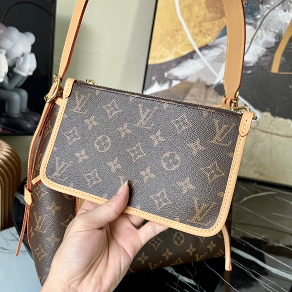 ルイヴィトンバッグ角部分ディテール